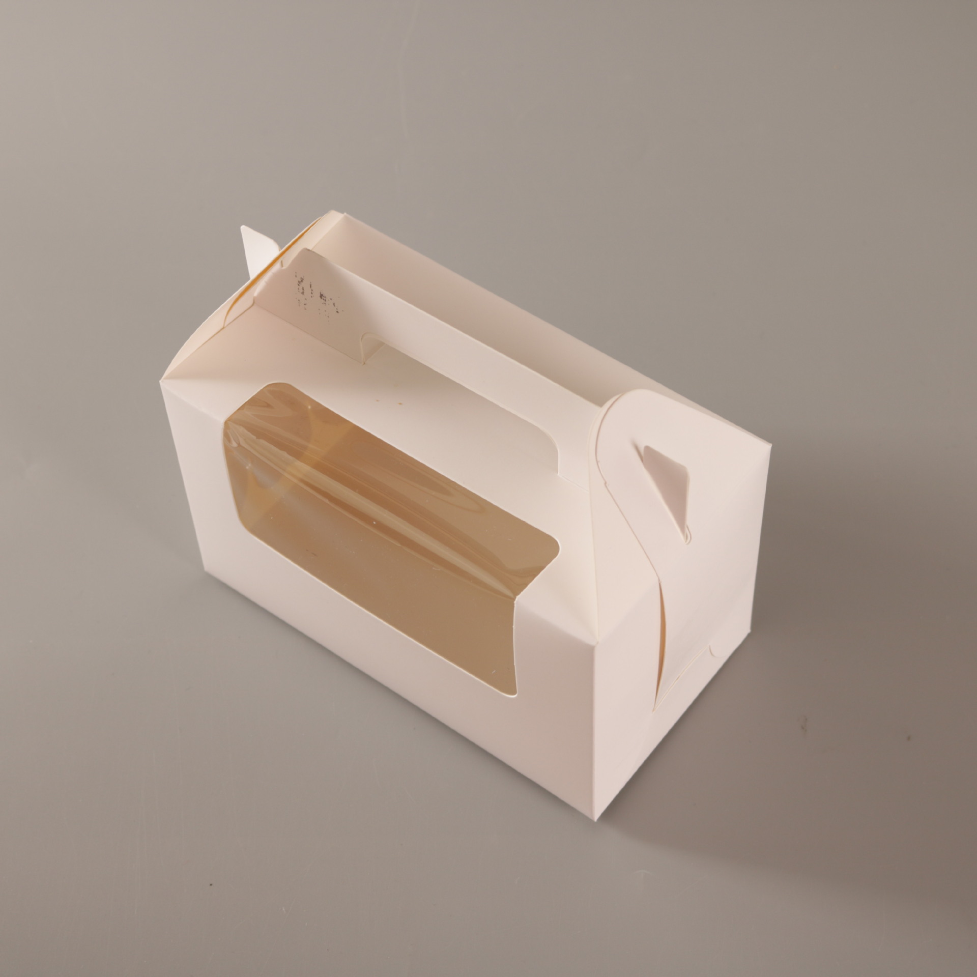 供应350g uv印刷手提2粒装马芬盒慕斯纸杯蛋糕包装盒