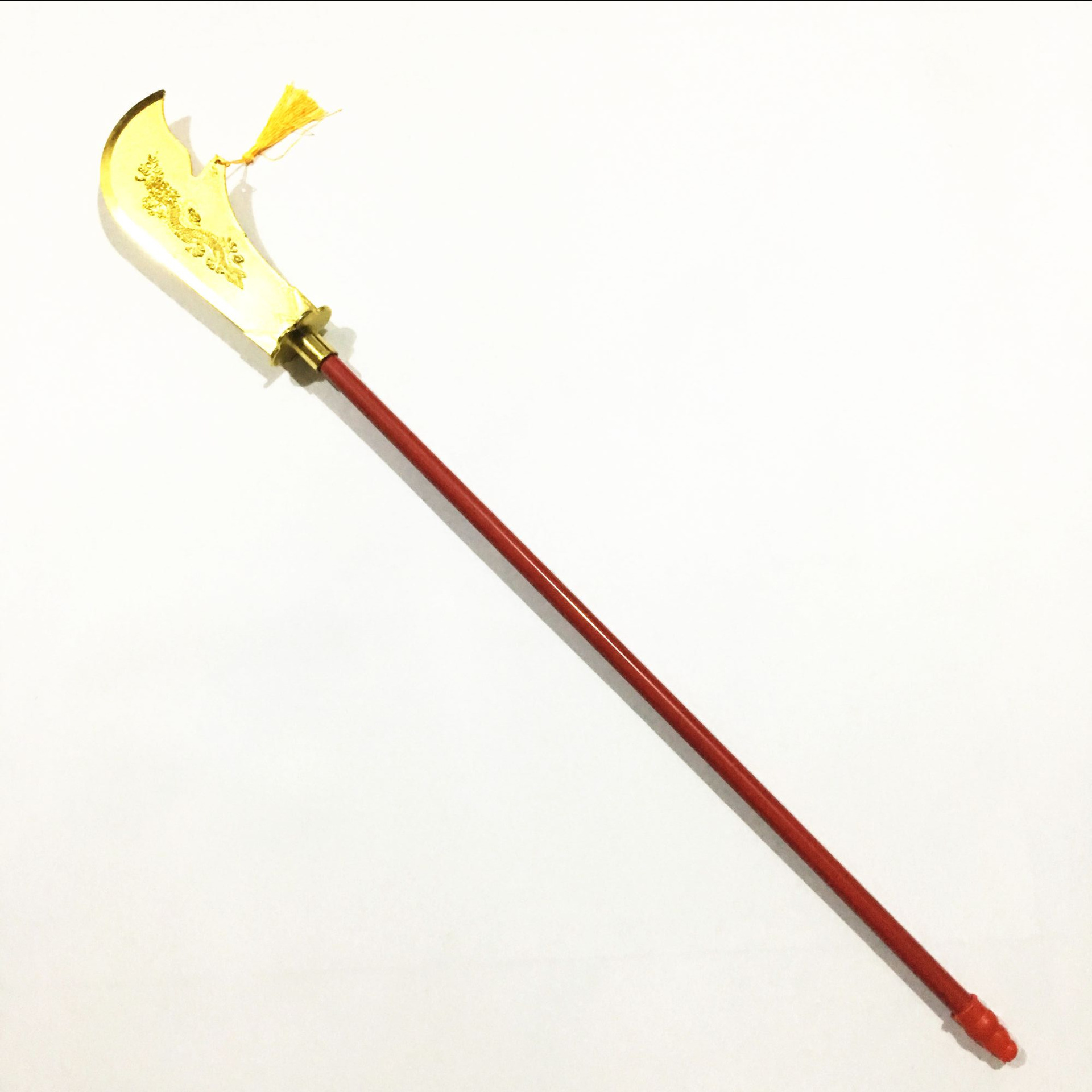 厂家直销景区 三国兵器 金色关公大刀 金神斧 关羽大刀 金属大刀