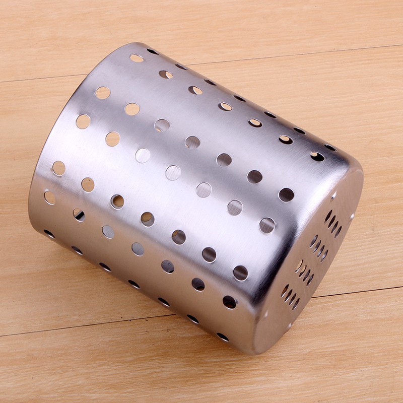 Thickened Stainless Steel Chopsticks Holder Commercial Milk Tea Shop Bar Counter Straw Bucket Barrels Drain Chopsticks Tube Storage Box Chopsticks Box