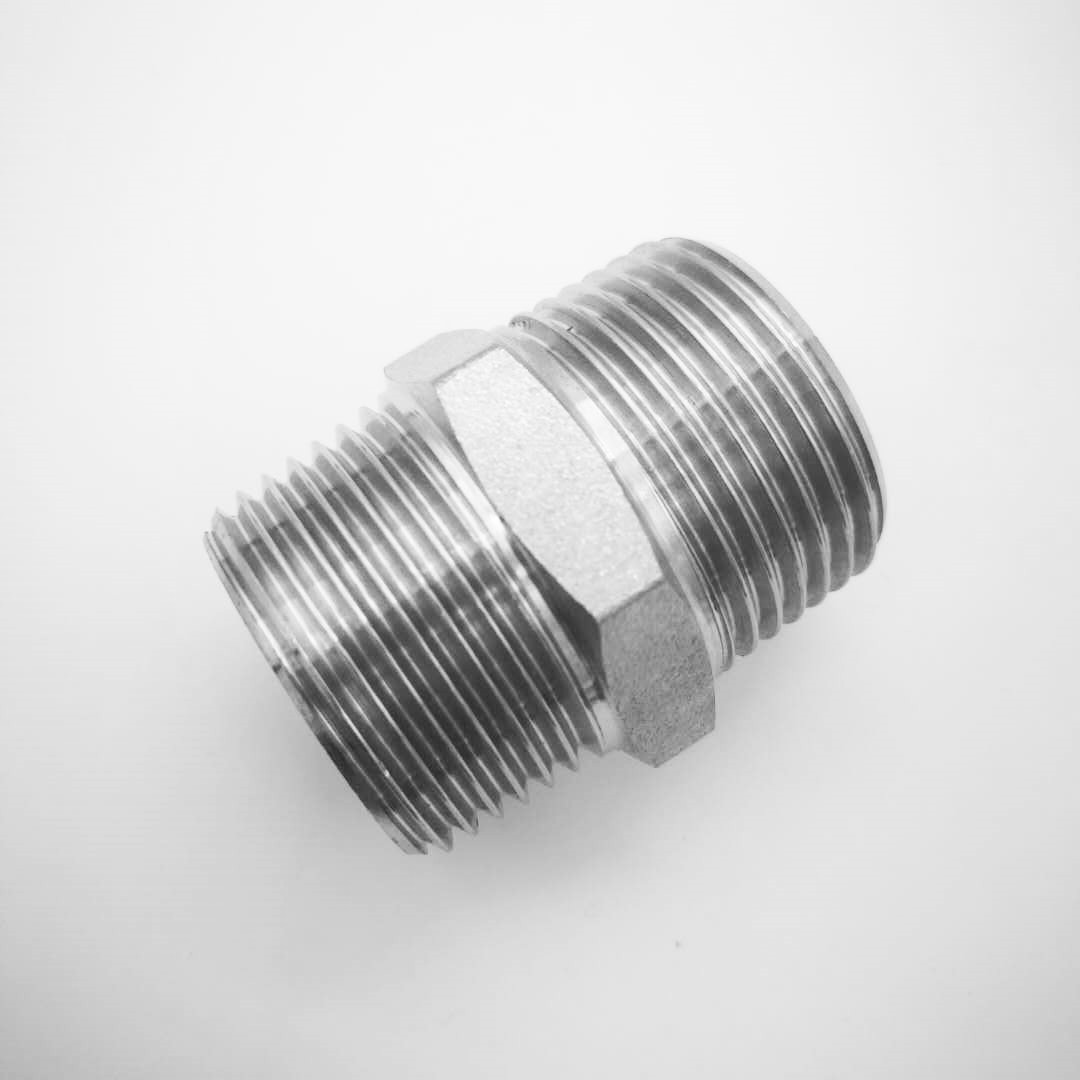 304六角外丝接头双头外丝对丝不锈钢外丝外牙外螺纹接头11/4dn32