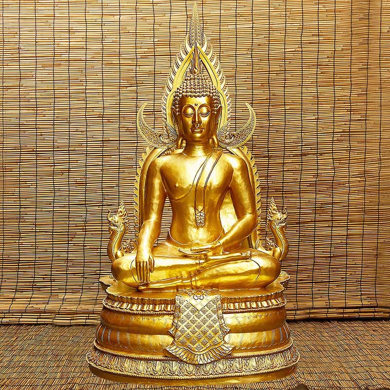 一件代发东南亚泰国成功佛像装饰玻璃钢坐佛禅意树脂工艺品摆件大