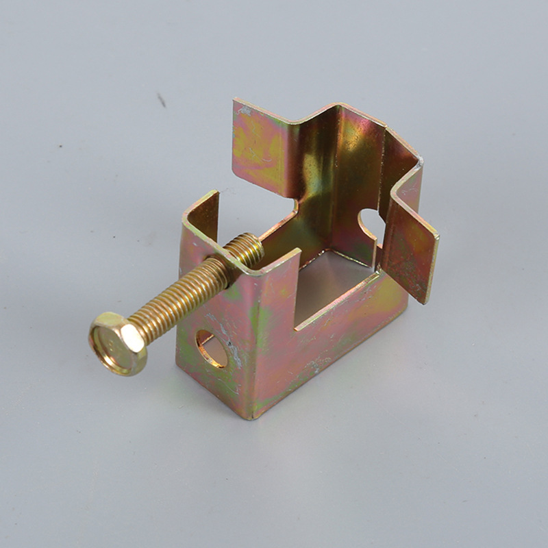 方型老虎卡 角铁c型钢管卡槽钢铁卡子 方形铁皮老虎夹 丝杆虎口夹