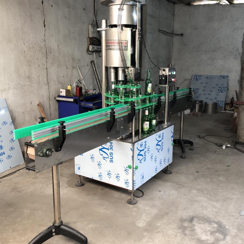 供应新型玻璃瓶全自动易拉盖压盖机 易拉盖封口机 侧拉盖封口机