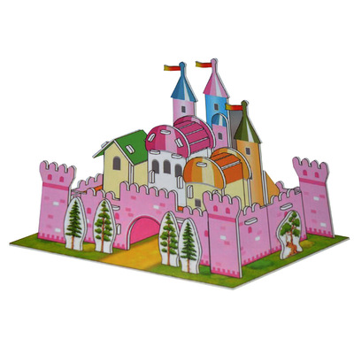 买5赠1 4-5岁纸质3d小屋拼图女孩建筑公主城堡立体无 14岁