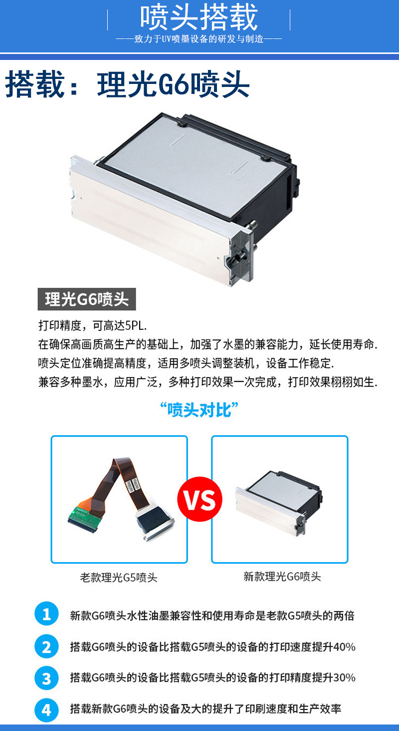 厂家直销uv打印机 大诚光驰 dg-2513b 理光g5喷头uv平板打印机