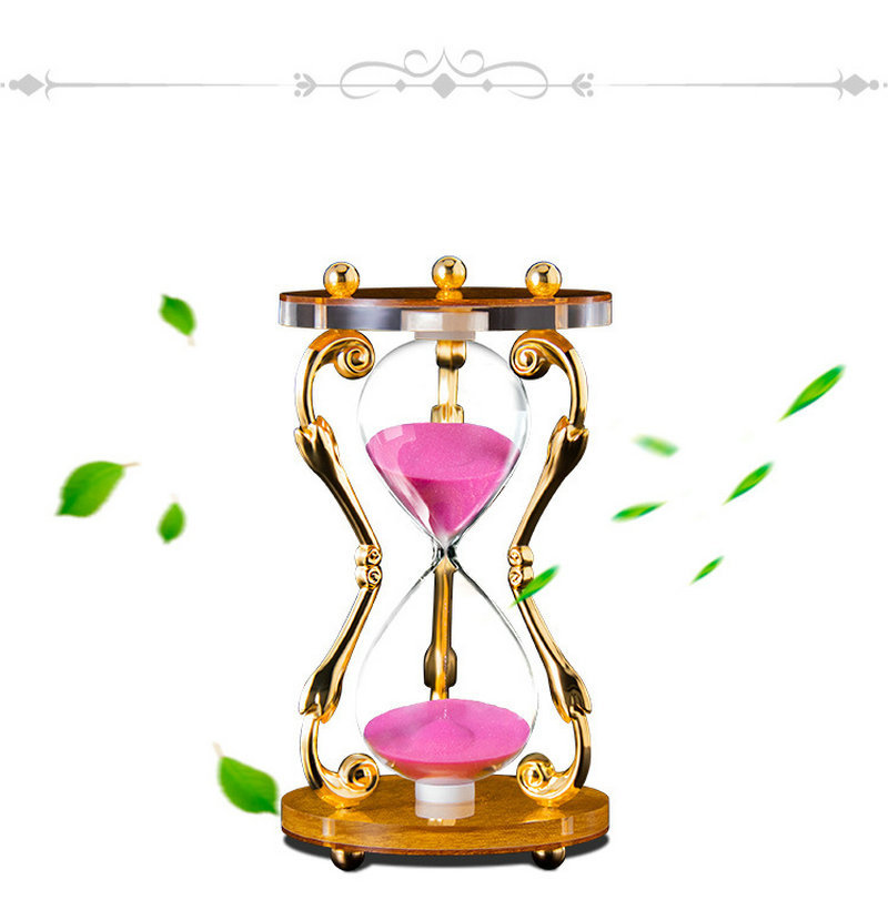 时光沙漏计时器30分钟时间欧式家居客厅桌面摆件创意铁艺金属沙漏