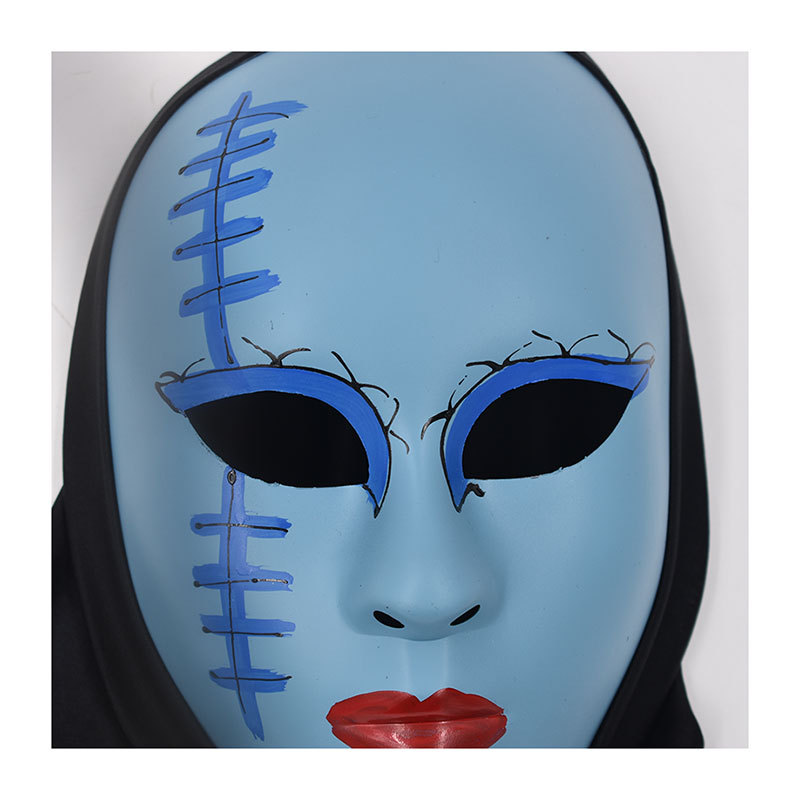 Halloween Makeup Dance Mask Blue Scar Face Party Funny Horror Mask in Stock Wholesale