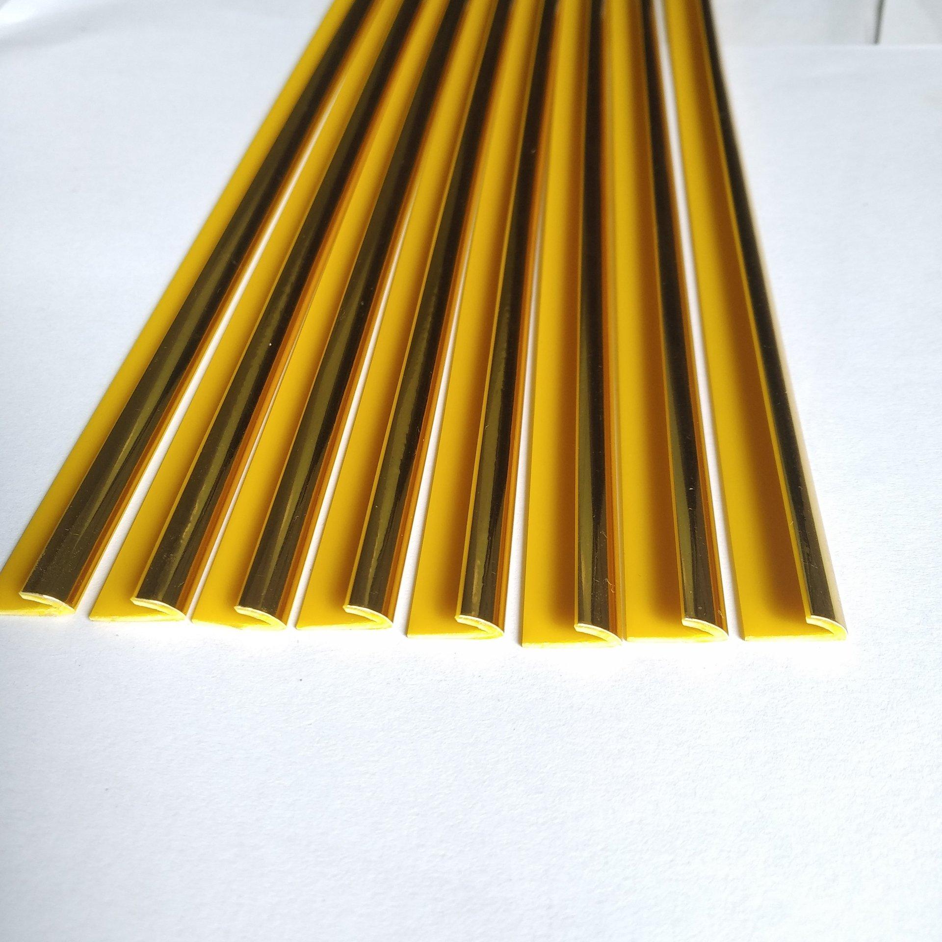 工厂供应塑料包边条 礼盒金边条卡纸封边条 月饼盒装饰条金色亮光