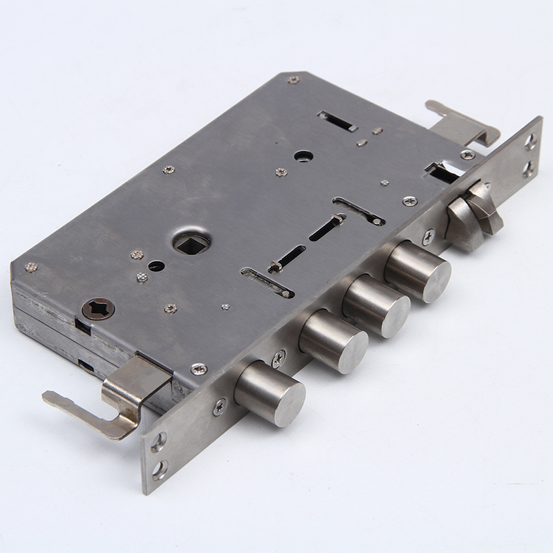 6052下把手大圆头双活双快锁体 指纹锁专用锁体 五金锁具配件批发