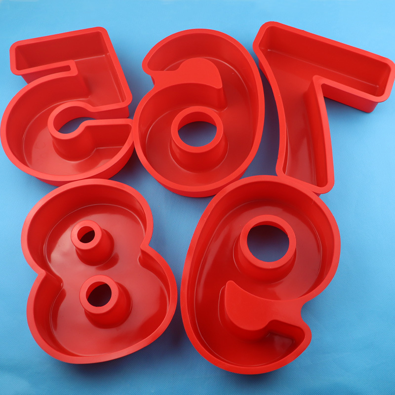 现货批发 10寸0-9数字硅胶蛋糕模 创意蛋糕烘焙模具 diy烘焙制作