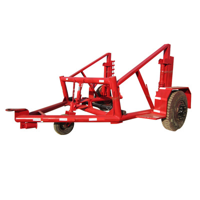 5t机械电缆放线拖车 液压线盘拖车 电缆收放线车 电缆放线炮车