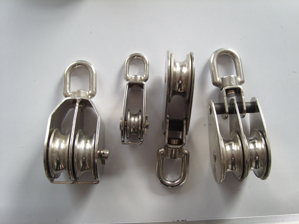 批发304 316不锈钢滑轮双滑轮定滑轮牵引滑轮起重滑轮行车滑轮