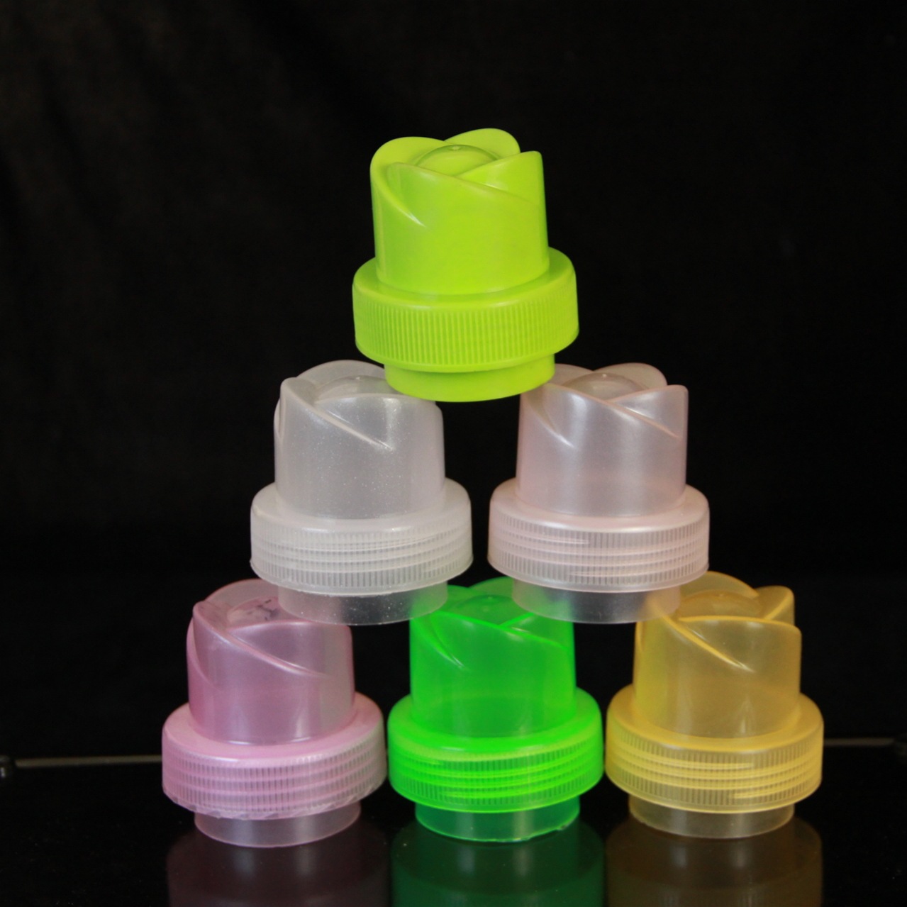 花型塑料洗衣液盖 柔顺剂配导流槽盖 洗衣液盖子颜色定制