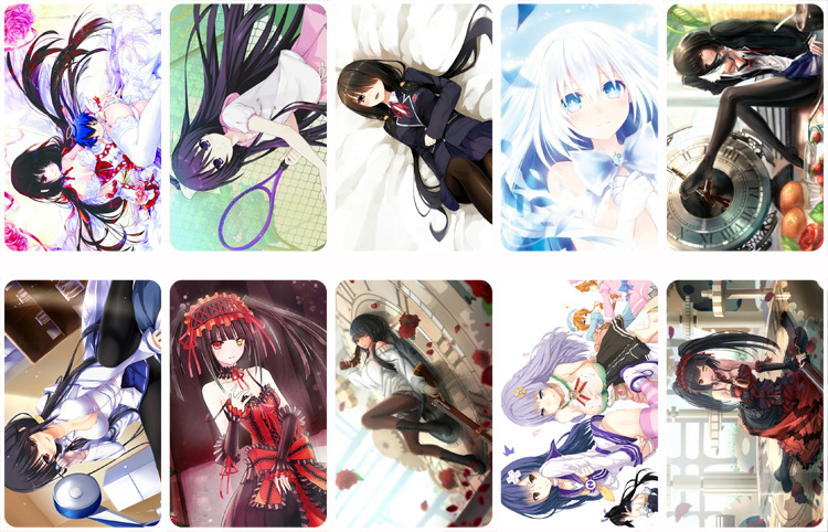 二次元 约会大作战 磨砂卡贴各类动漫游戏周边漫展常备