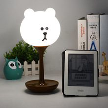 可爱布布熊充电变档触控台灯卡通小夜灯儿童LED护眼灯公司礼品