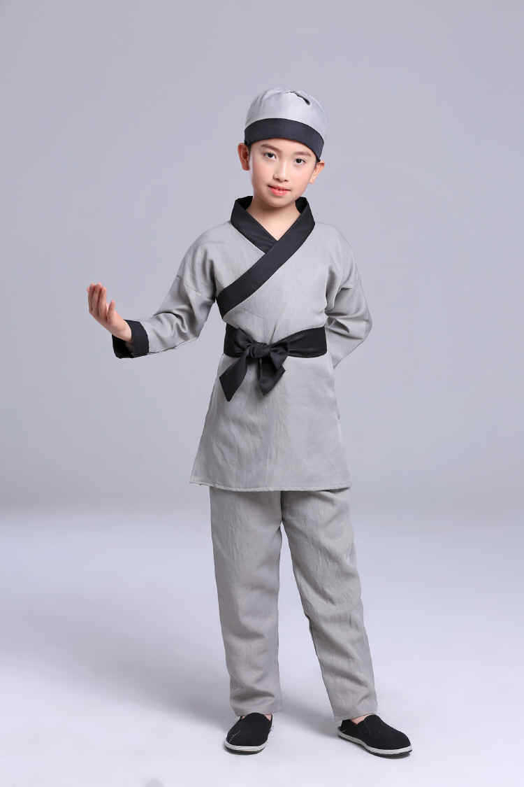 儿童古装汉服童装书童国学服男女童三字经表演服演出舞蹈服