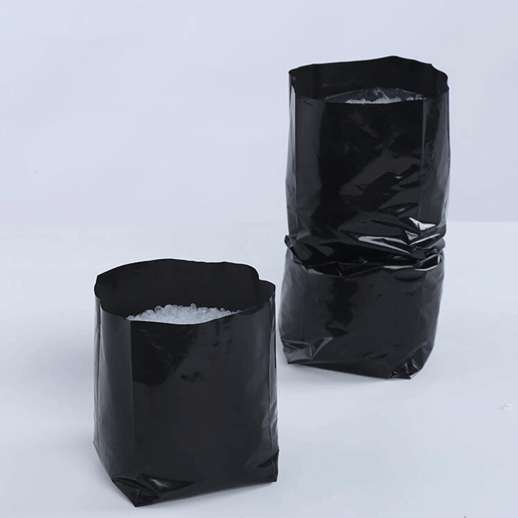 定制pe全新料黑色胶袋 育苗养植袋 pe黑色塑料方底四方袋可定制