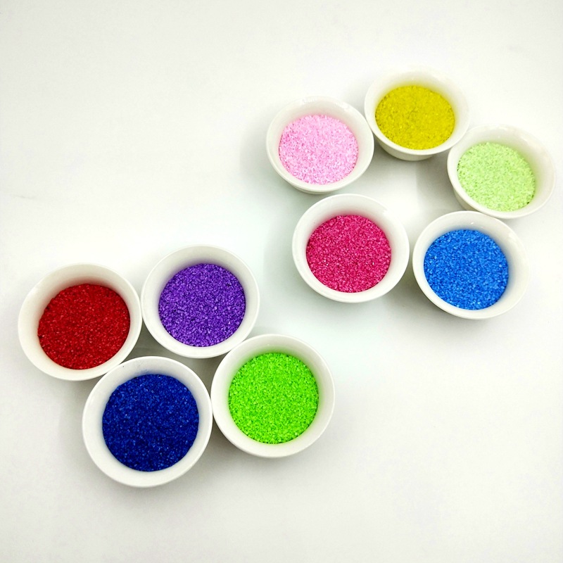 装饰彩沙40目不褪色彩砂饰品装饰花盆造景漂流瓶diy彩色沙子1斤