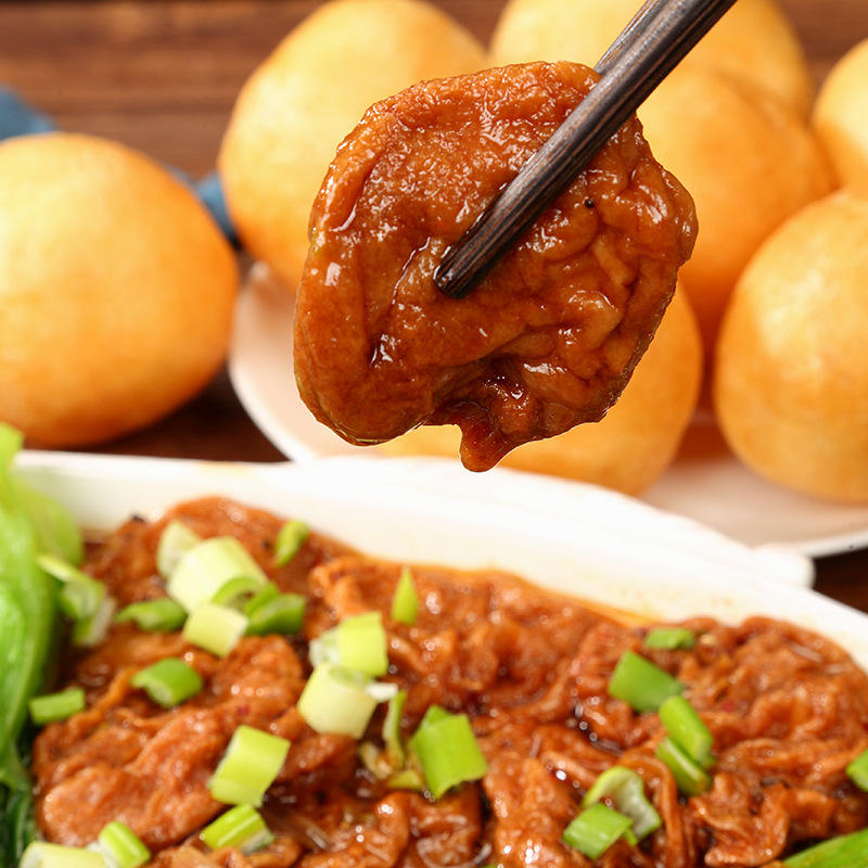 批发正宗清水油面筋 无锡天津油面筋泡球 素食斋火锅炸面筋 包邮