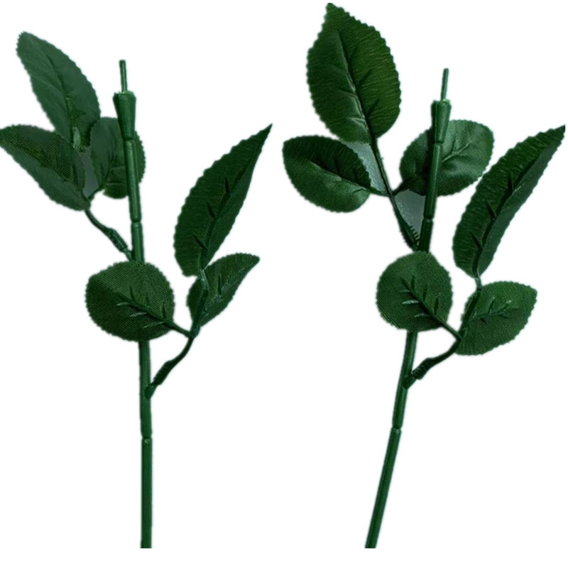 丝网花材料仿真玫瑰花枝单支带叶香皂花纸藤花丝带玫瑰花毛线花枝