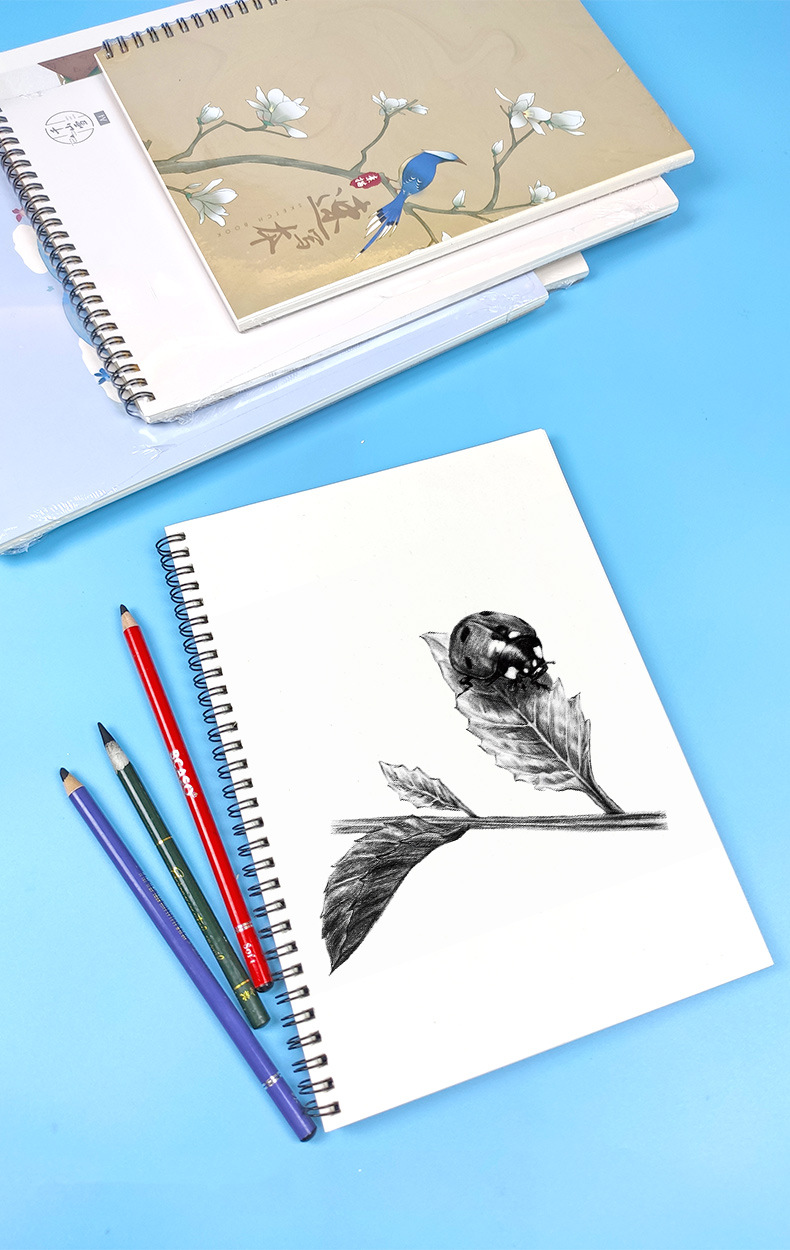 千山雪16k8开铅笔素描本a3a4线圈速写本油画棒涂鸦diy创意练习本