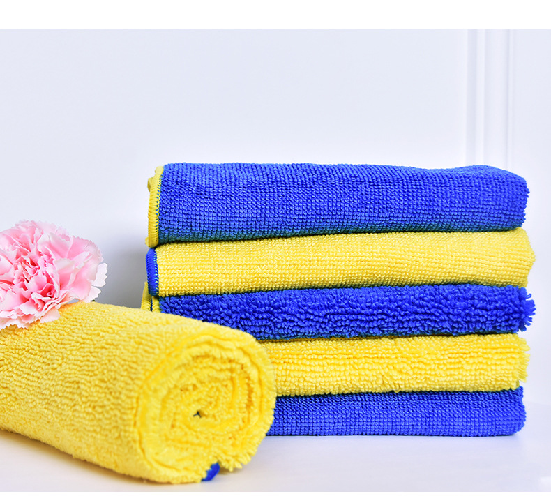 厂家40*40高低绒抹布 家居厨房百洁布 汽车清洁吸水擦车布毛巾