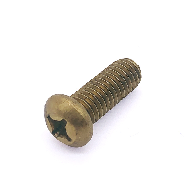 厂家直销 gb818铜螺丝 铜半圆头螺丝 扁圆头机螺钉