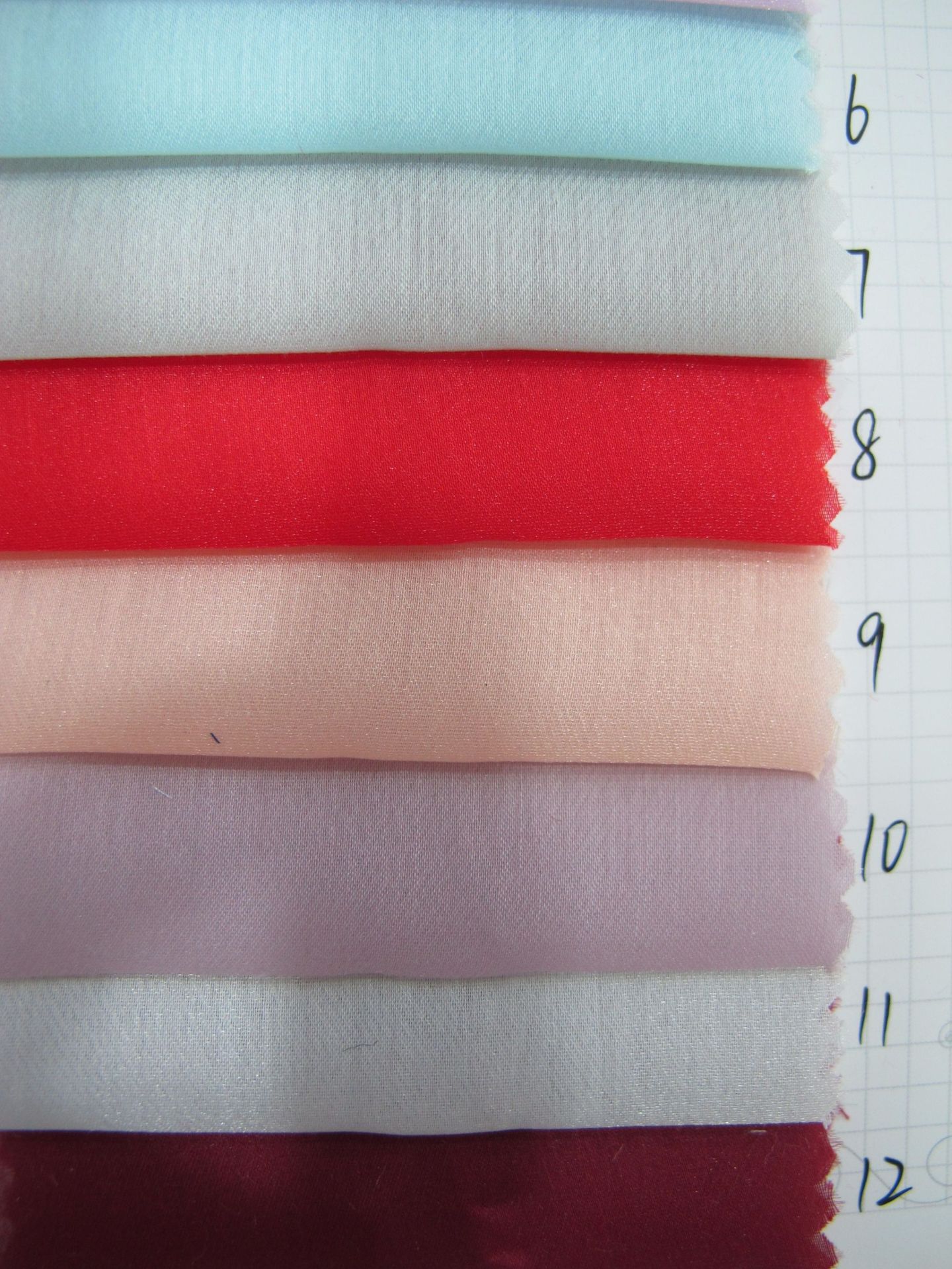 10d滑爽时尚棉感欧根丝s518富贵棉全涤轻薄透软仿真丝防晒衣女装