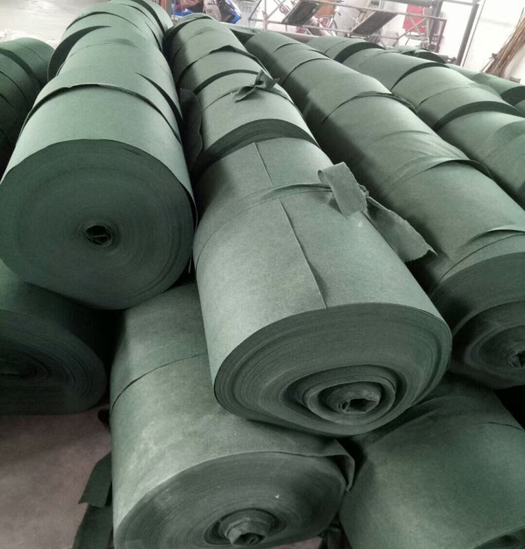 防尘建筑绿色无纺布 徒坡工程用现货防尘无纺布