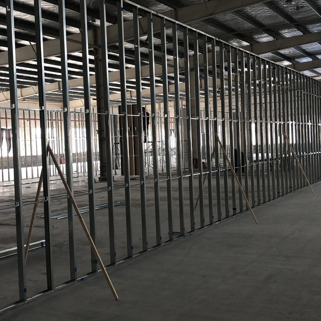 工厂厂房隔断轻钢龙骨隔墙石膏板隔墙洁净板矿棉板吊顶工程施工