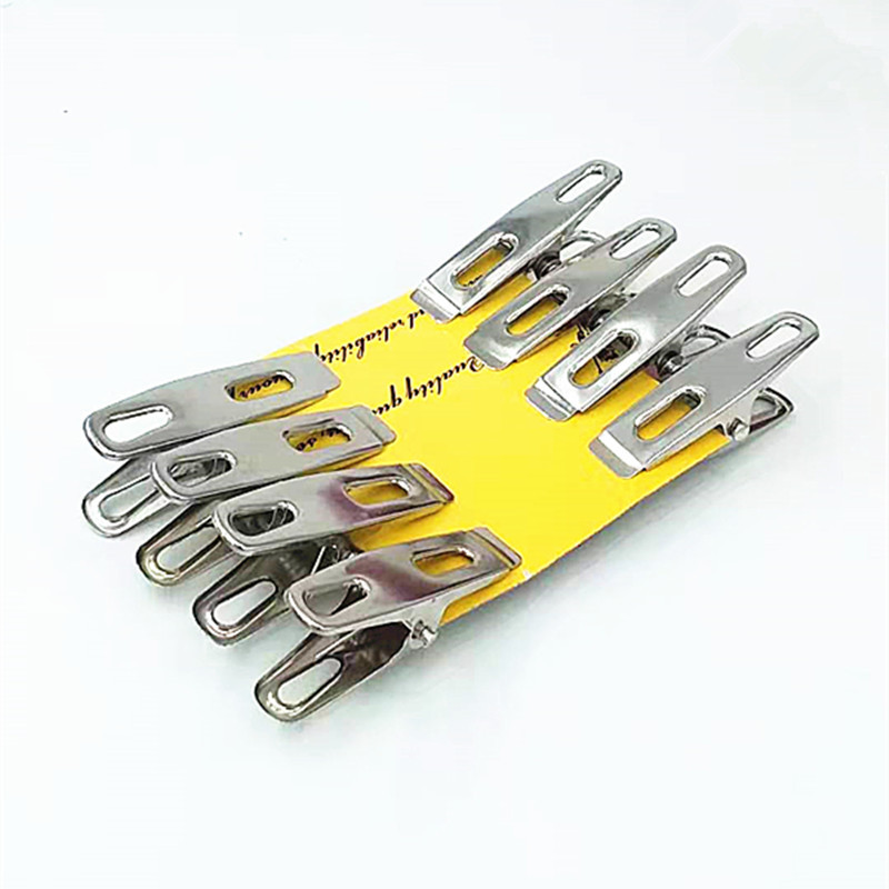 厂家直销袋装8个平面夹开口夹袜夹子不锈钢夹子批发两元店货源