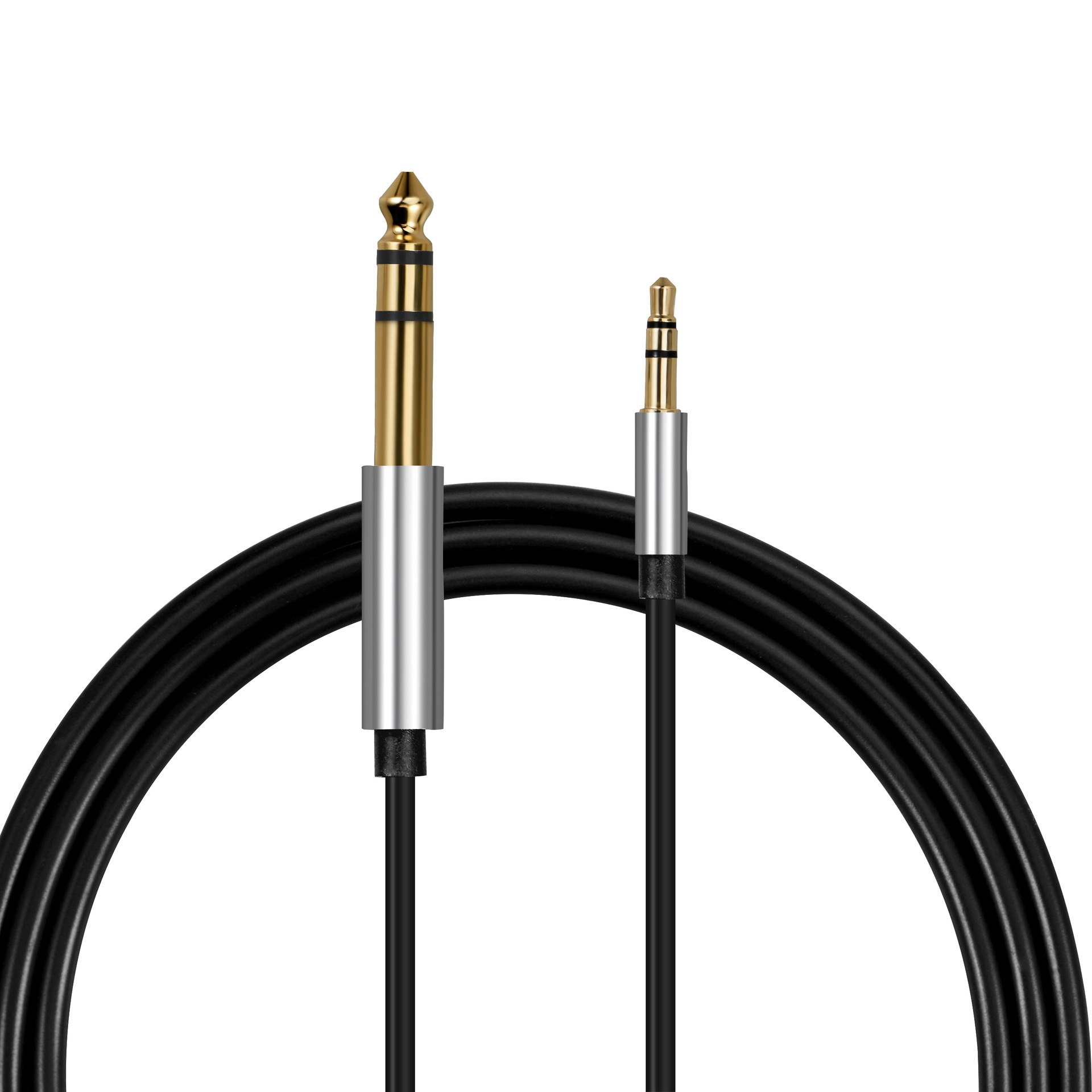 3.5转6.5卡侬音频线公对公镀金接头适用于手机电脑音响高保真音质