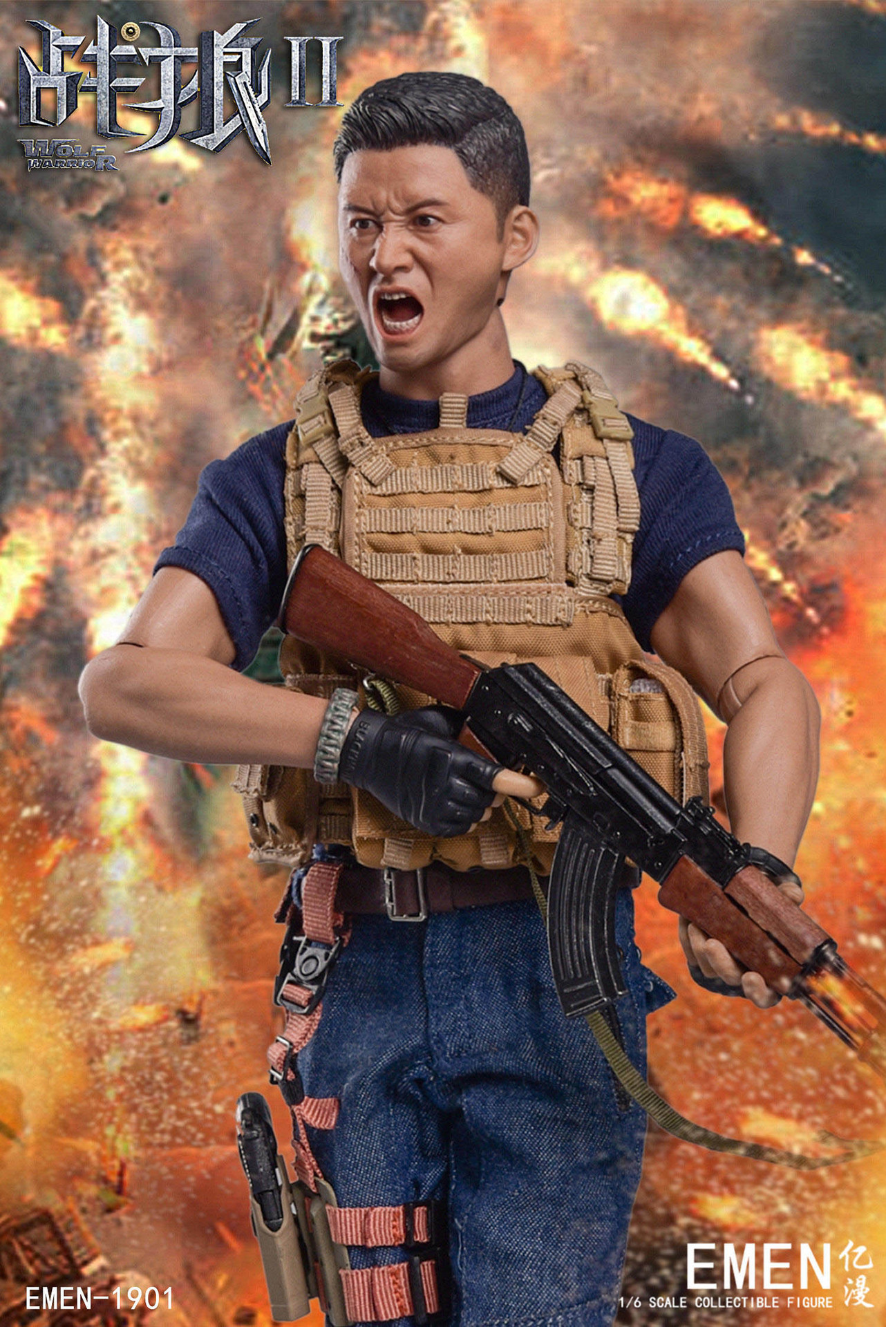 亿漫正版 战狼2冷锋 吴京 1/6兵人模型12寸可动人偶玩偶手办 现货