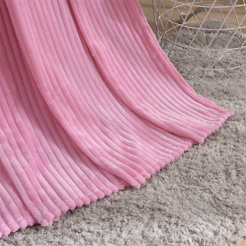 New Exclusive for Cross-Border Solid Color Mink Fur Fabric Drawstring Blanket Flannel Blanket Thickened Yoga Cover Blanket Gift Blanket