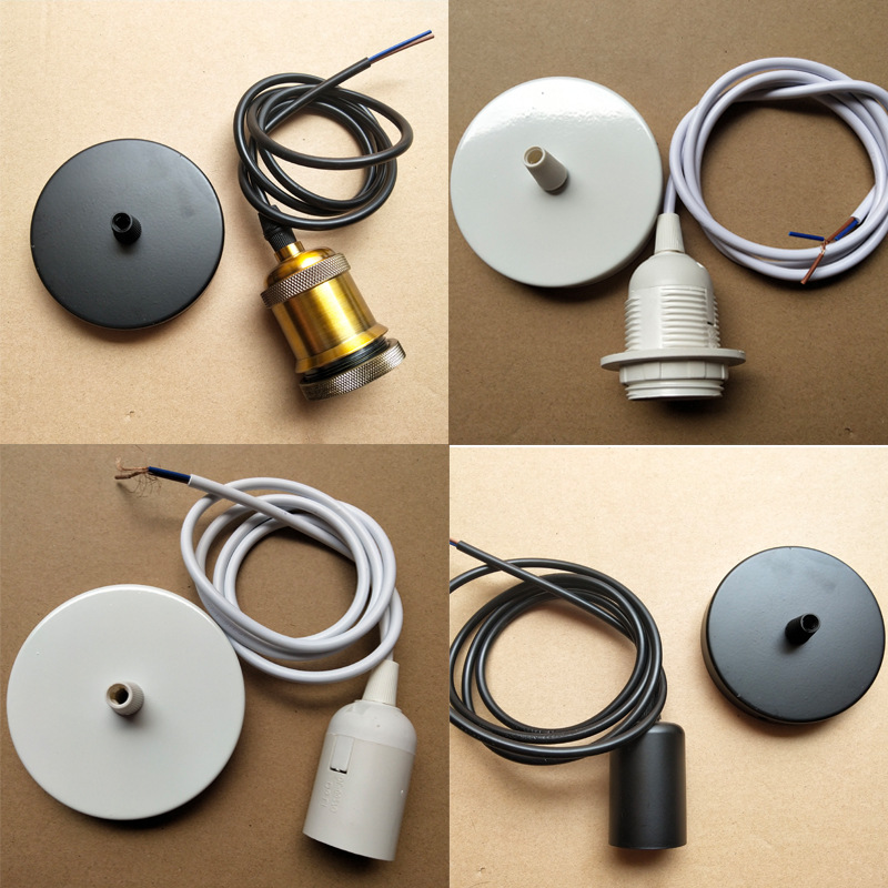 e27e14螺口灯头灯座吊线创意复古餐厅婚礼diy悬挂式吊灯配件批发