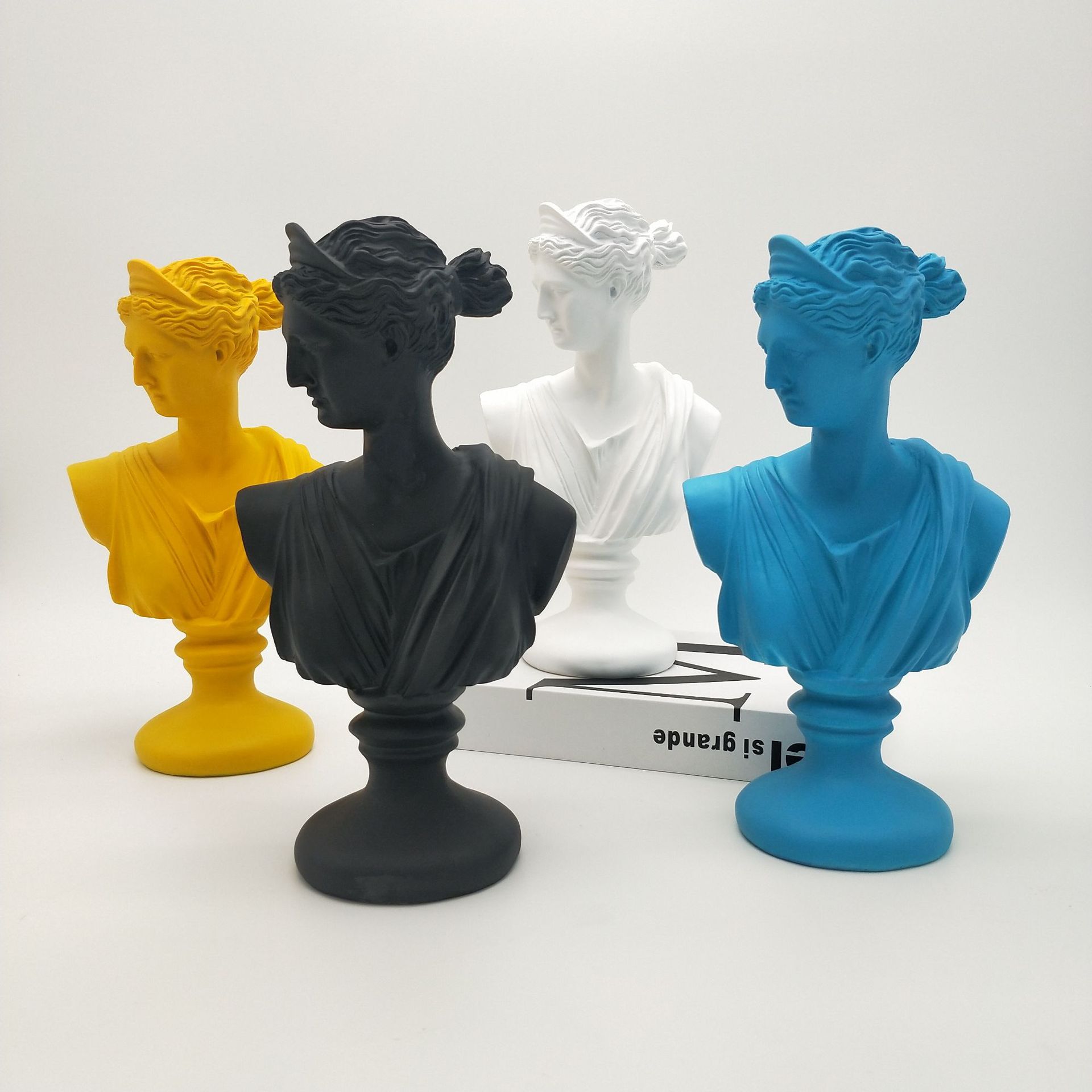 欧式头像摆件北欧树脂工艺品人物雕像创意摆件家居装饰品艺术品