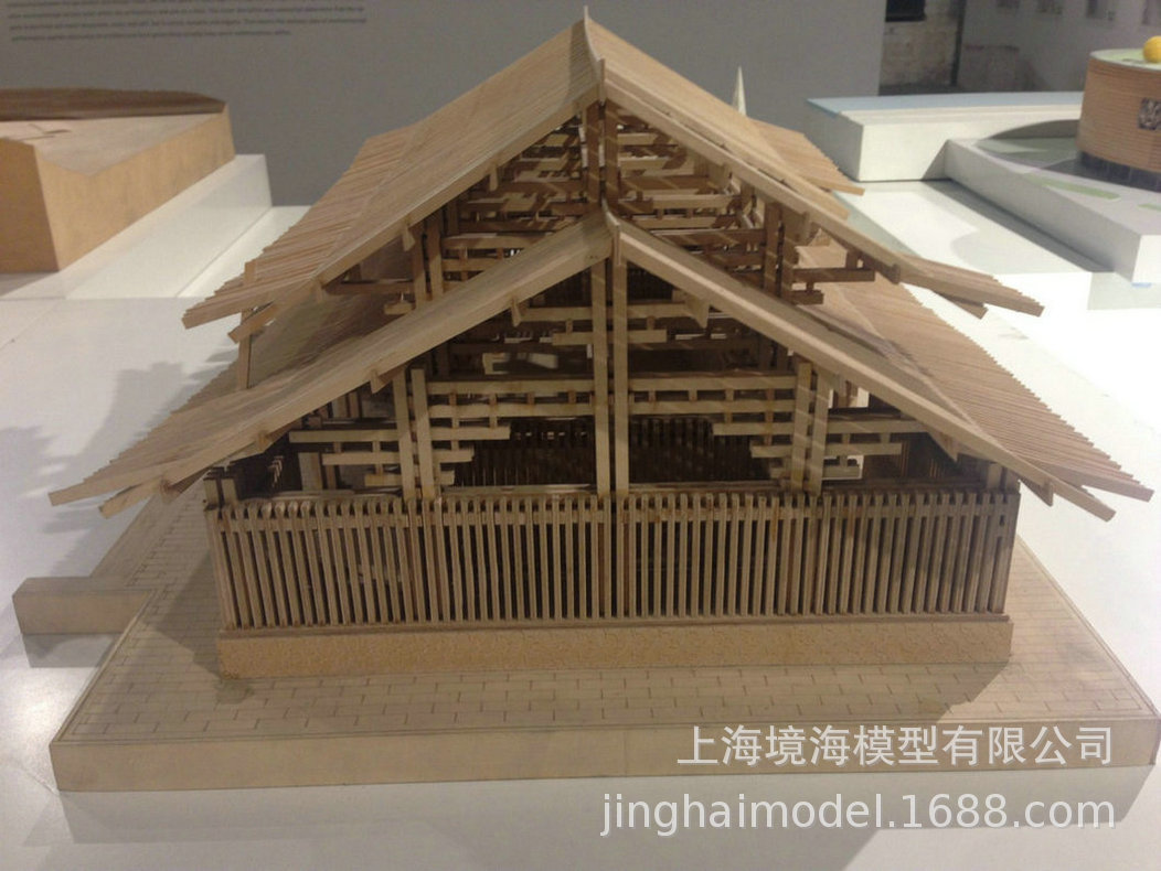 生产供应木结构寺庙 古建筑模型定制 木质模型