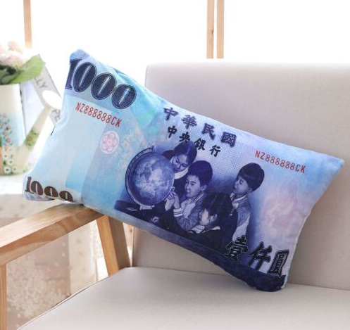 台币抱枕千元百元美金美元us dollar沙发靠垫枕头毛巾浴巾地垫