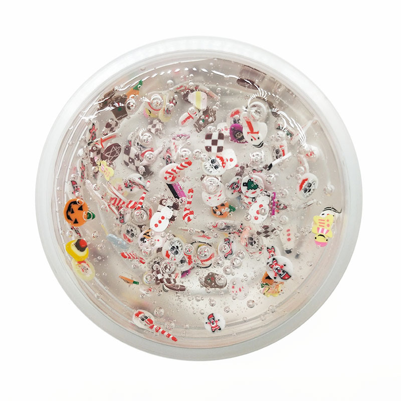 史莱姆slime水晶泥不粘手圣诞动物水果切片diy果冻泥戳戳泥玩具