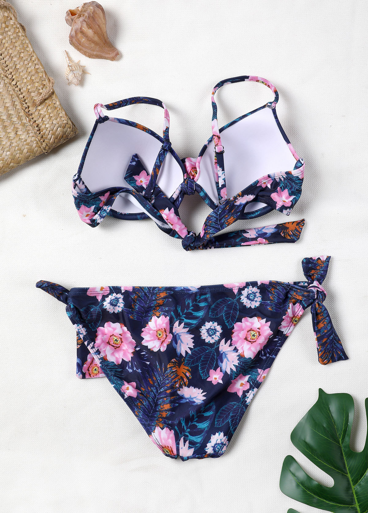 2018新款比基尼速卖通印花泳衣 女士分体泳装欧美外贸沙滩bikini