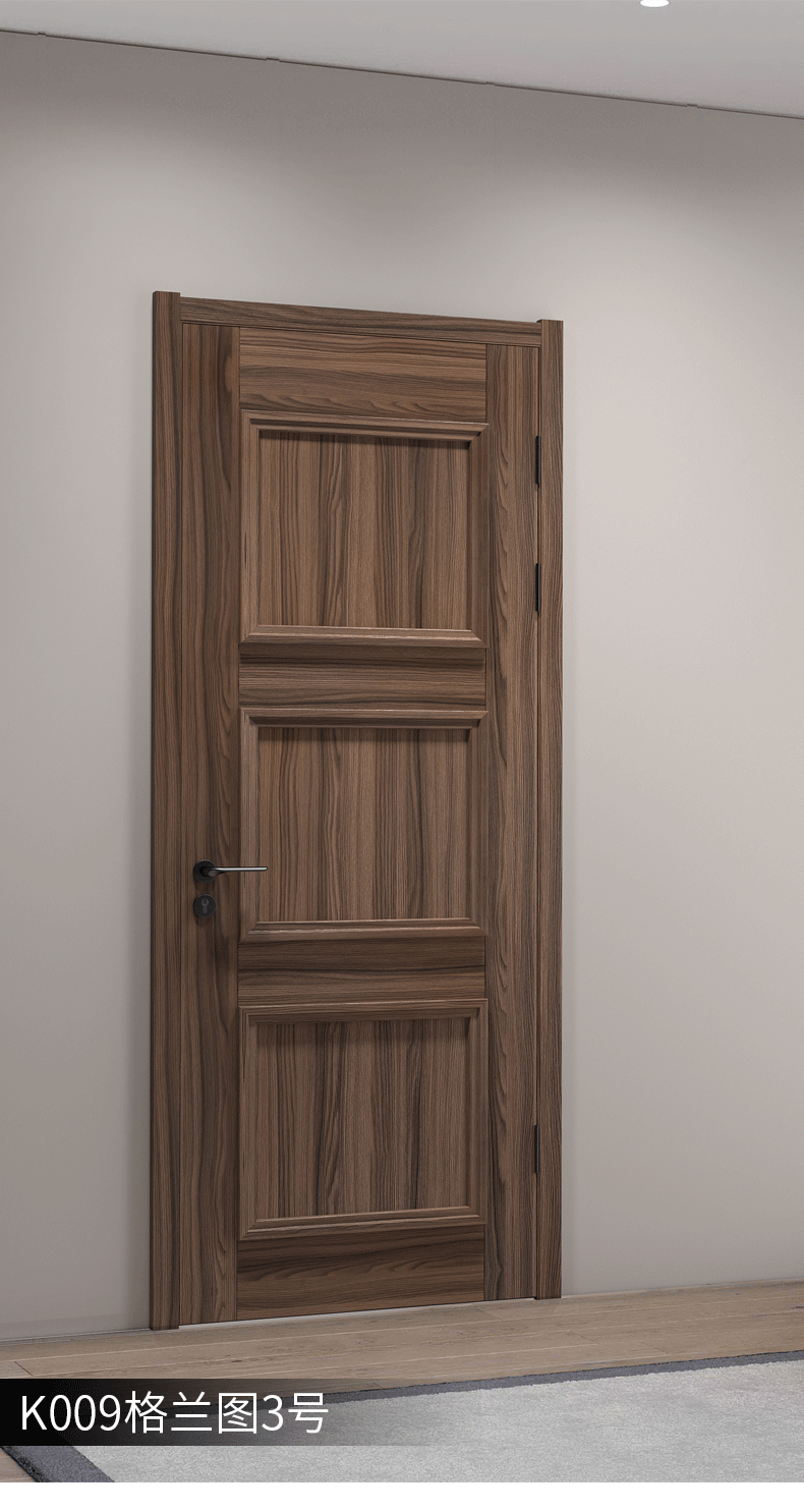 厂家定制简约欧式实心实木门松木门客厅室内卧室书房静音木门现货