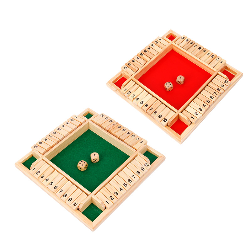 聚会互动益智行酒令玩具桌游牌四面数字翻牌喝酒游戏道具批发