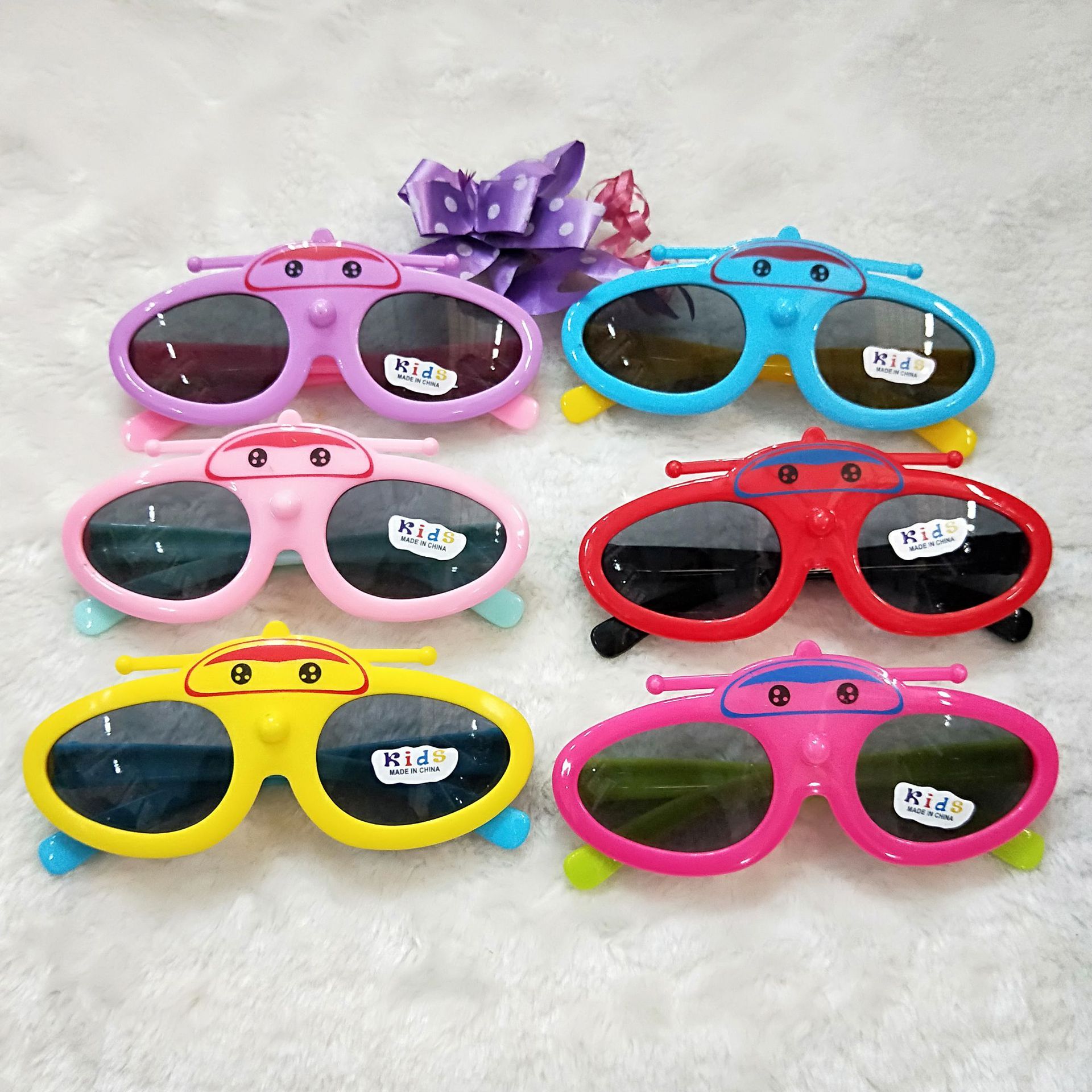 2020新款时尚韩版儿童太阳镜可爱卡通天线宝宝眼镜萌宝墨镜