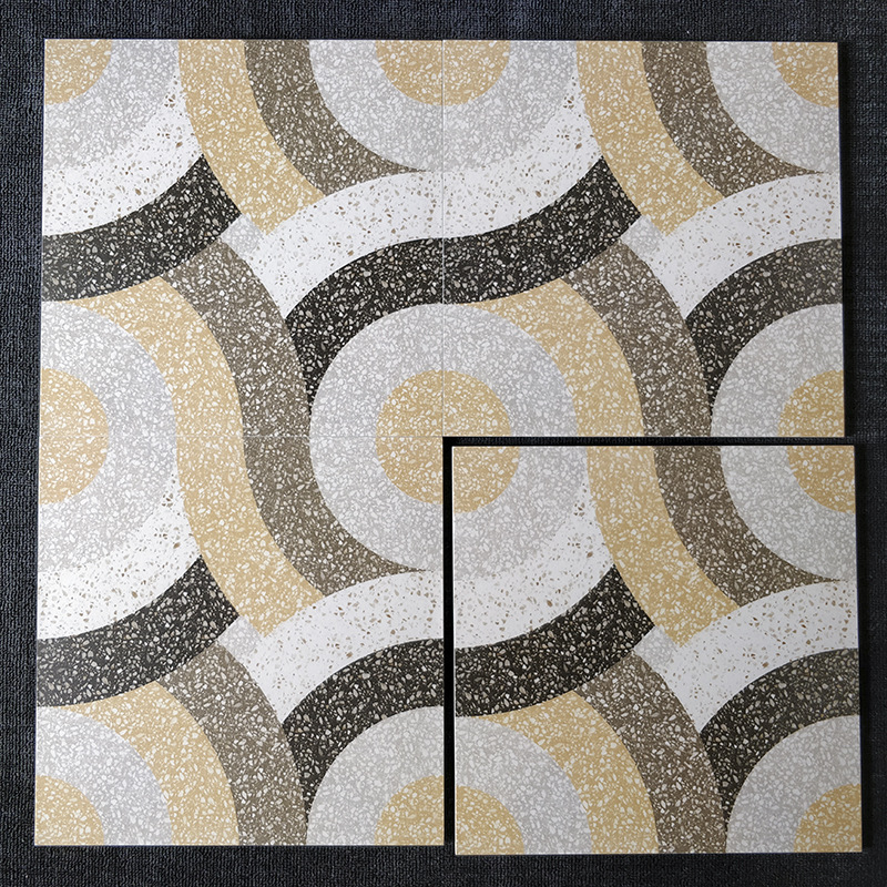 彩色仿水磨石瓷砖300*300餐厅卫生间拼花防滑地砖优等品 厂家批发