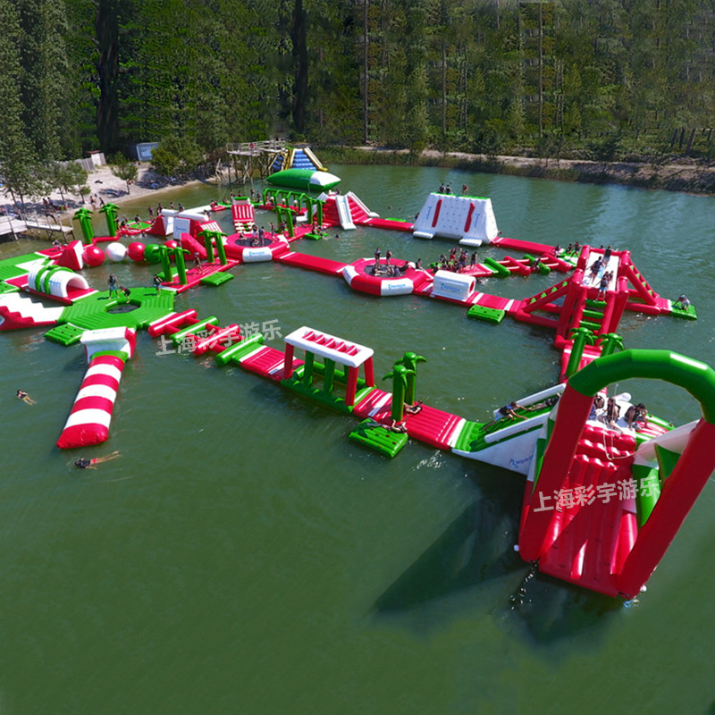 水上冲关移动水上乐园设备充气水上闯关障碍大型户外游乐设备厂家