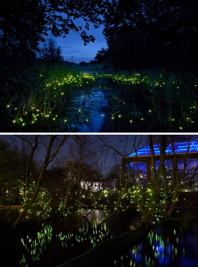 led景观灯 仿真圆球灯 萤火虫星星装饰灯 萤火虫地插灯