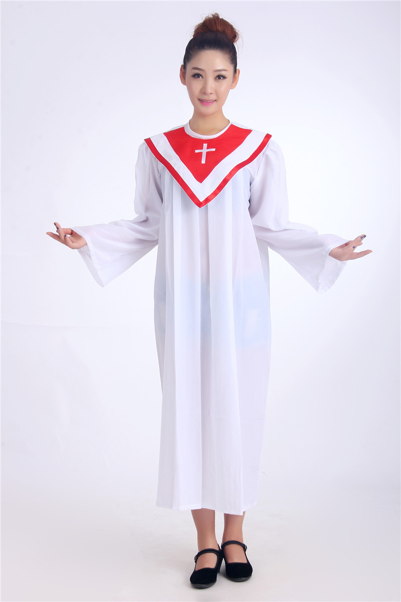 新款基督教圣诗袍圣诗班服大合唱诗诞节礼品圣诞教会圣衣表演服装