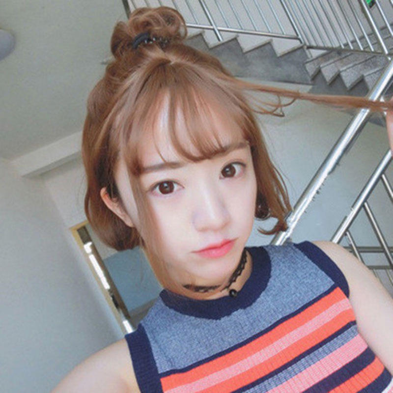 厂家批发假发女短卷发内扣修脸波波头空气刘海学生发型逼真全头套