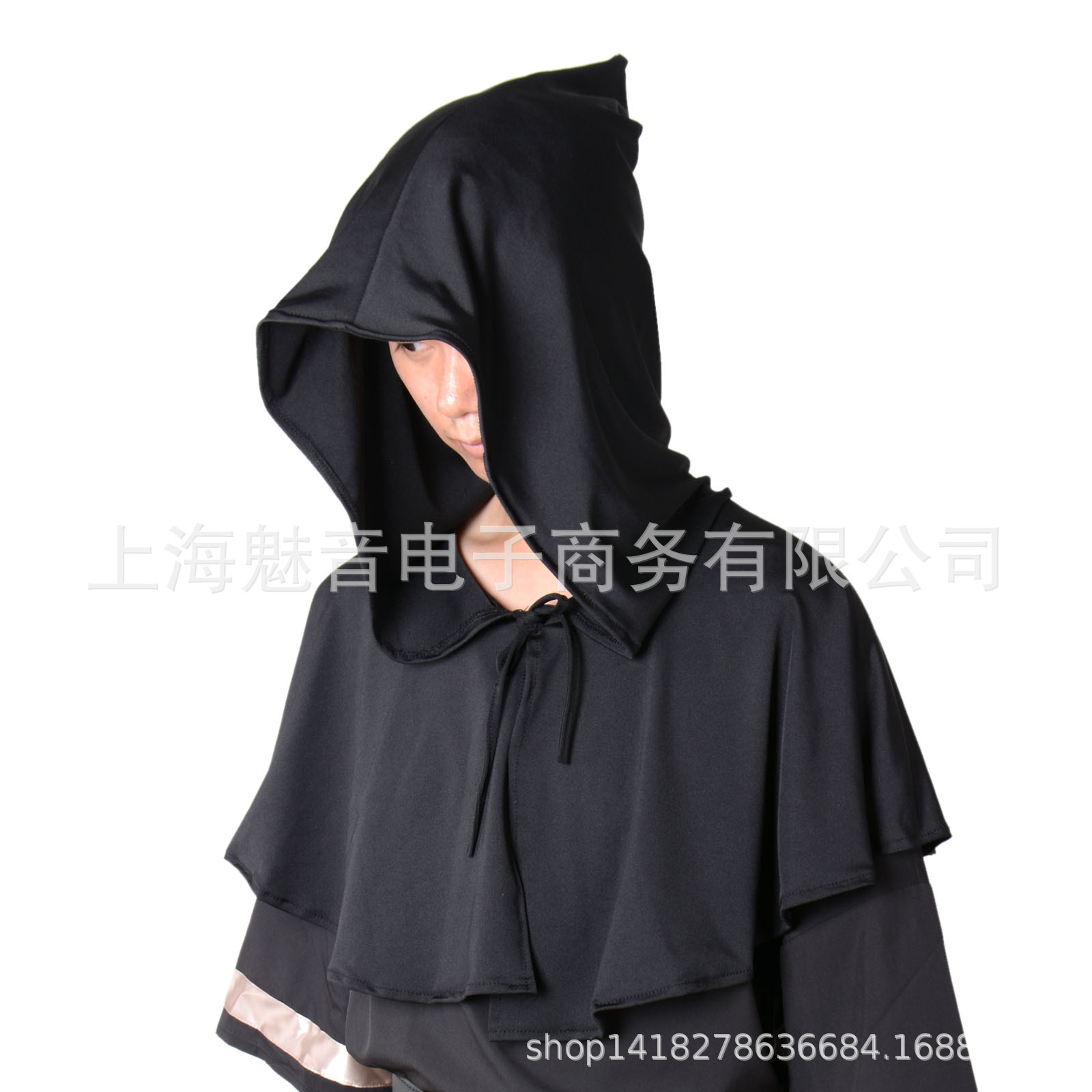 中世纪骑士帽兜 复古死神披风 十字军 刺客忍者 魔术师万圣节服装