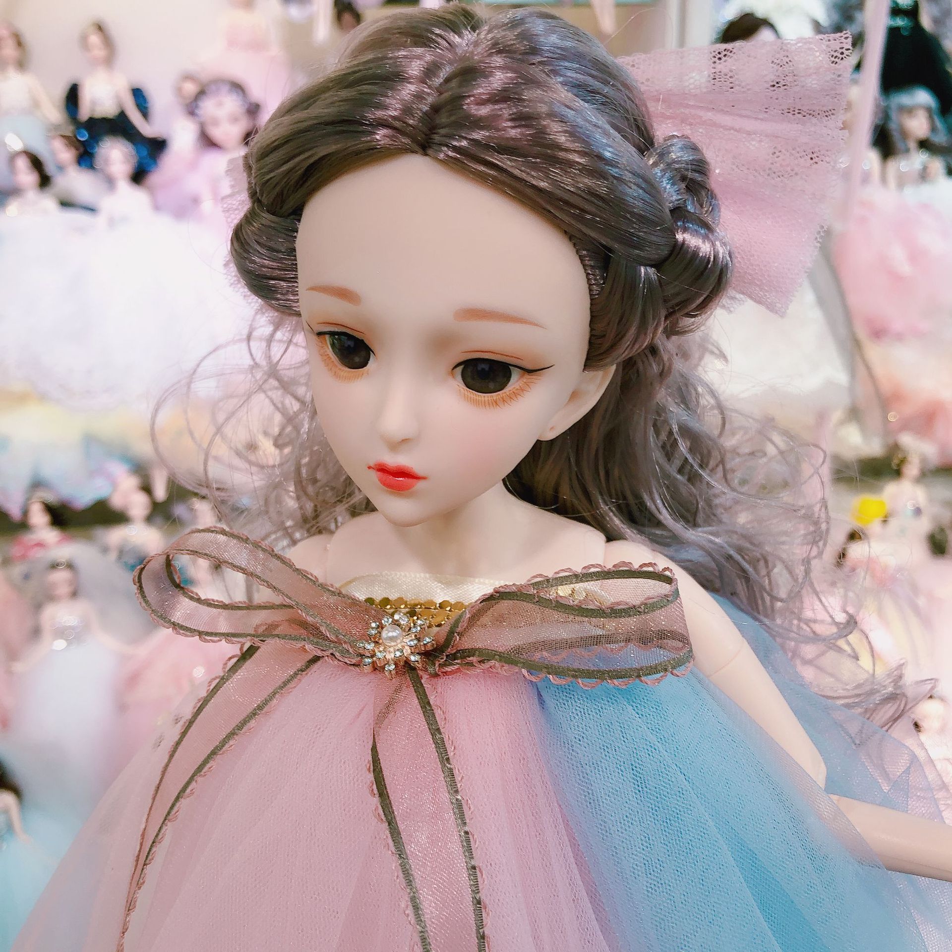 叶安心公主 芭比洋娃娃礼盒套装 女孩生日圣诞礼物汽车摆件玩具